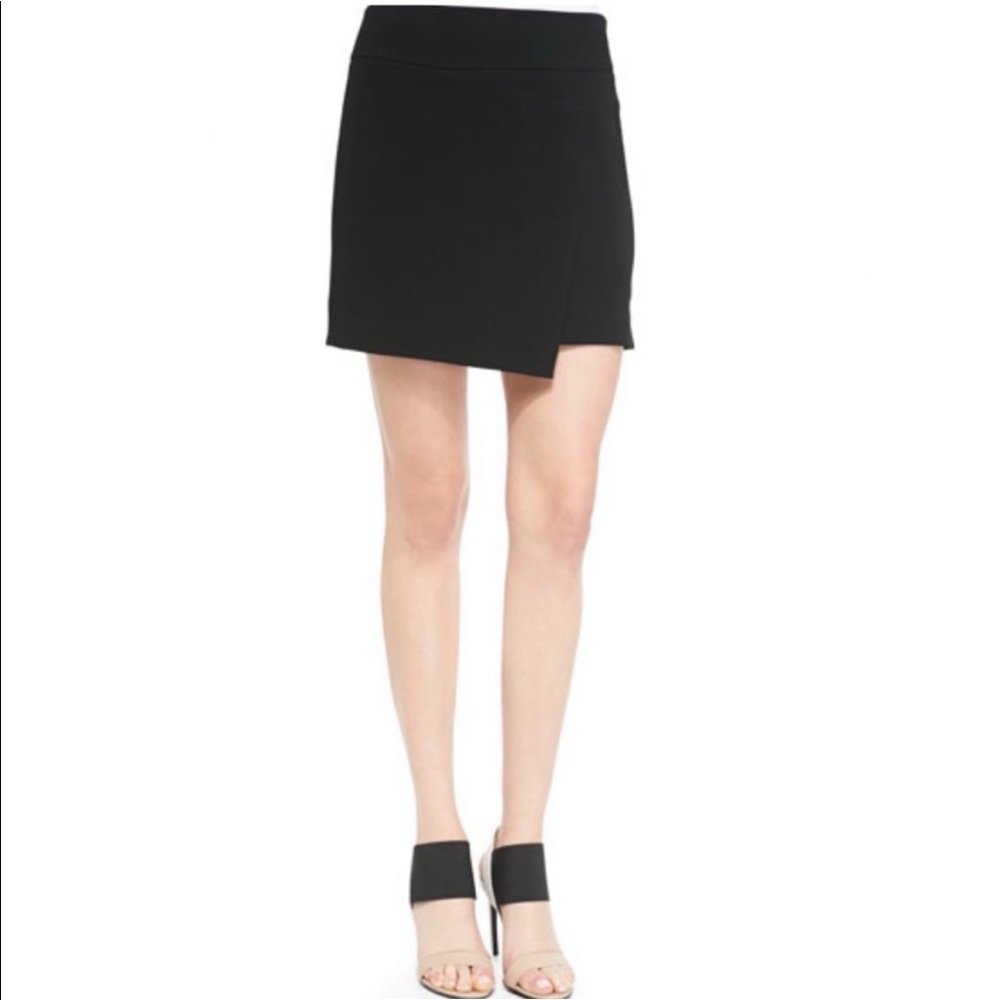 VINCE | Black Asymmetrical Faux Wrap Skirt Sz. 4